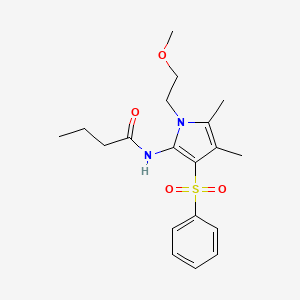 N-[1-(2-methoxyethyl)-4,5-dimethyl-3-(phenylsulfonyl)-1H-pyrrol-2-yl]butanamide