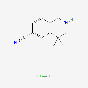 2',3'-dihydro-1'H-spiro[cyclopropane-1,4'-isoquinoline]-6'-carbonitrile hydrochloride