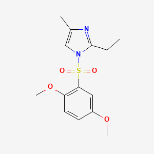 molecular formula C14H18N2O4S B15106019 1-(2,5-Dimethoxy-benzenesulfonyl)-2-ethyl-4-methyl-1H-imidazole 