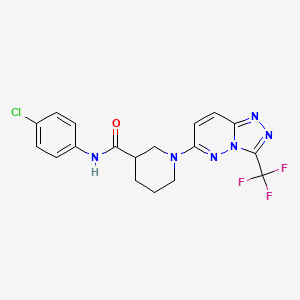 N-(4-chlorophenyl)-1-[3-(trifluoromethyl)[1,2,4]triazolo[4,3-b]pyridazin-6-yl]piperidine-3-carboxamide