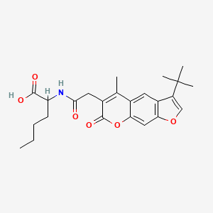 N-[(3-tert-butyl-5-methyl-7-oxo-7H-furo[3,2-g]chromen-6-yl)acetyl]norleucine