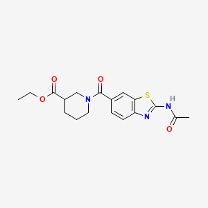 Ethyl 1-{[2-(acetylamino)-1,3-benzothiazol-6-yl]carbonyl}-3-piperidinecarboxylate