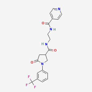 N-{2-[({5-oxo-1-[3-(trifluoromethyl)phenyl]pyrrolidin-3-yl}carbonyl)amino]ethyl}pyridine-4-carboxamide