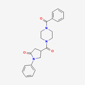 1-Phenyl-4-{[4-(phenylcarbonyl)piperazin-1-yl]carbonyl}pyrrolidin-2-one