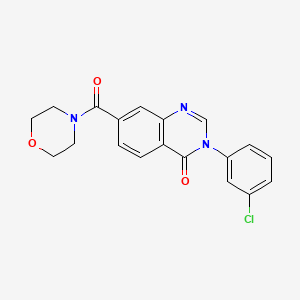 molecular formula C19H16ClN3O3 B15106094 3-(3-chlorophenyl)-7-(morpholin-4-ylcarbonyl)quinazolin-4(3H)-one 