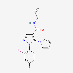 1-(2,4-difluorophenyl)-N-(prop-2-en-1-yl)-5-(1H-pyrrol-1-yl)-1H-pyrazole-4-carboxamide