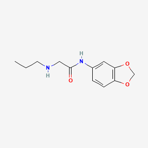 molecular formula C12H16N2O3 B15106104 N-(2H-1,3-benzodioxol-5-yl)-2-(propylamino)acetamide 