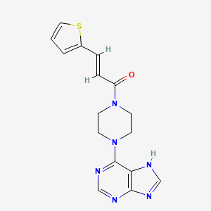 (2E)-1-[4-(9H-purin-6-yl)piperazin-1-yl]-3-(thiophen-2-yl)prop-2-en-1-one