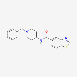 molecular formula C20H21N3OS B15106128 5-Benzothiazolecarboxamide,n-[1-(phenylmethyl)-4-piperidinyl]- 