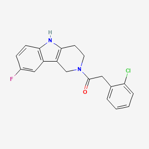 2-(2-chlorophenyl)-1-(8-fluoro-1,3,4,5-tetrahydro-2H-pyrido[4,3-b]indol-2-yl)ethanone