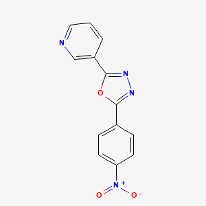 molecular formula C13H8N4O3 B15106138 3-[5-(4-Nitrophenyl)-1,3,4-oxadiazol-2-yl]pyridine CAS No. 56352-95-5