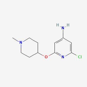 2-Chloro-6-((1-methylpiperidin-4-yl)oxy)pyridin-4-amine