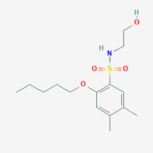 molecular formula C15H25NO4S B15106167 [(4,5-Dimethyl-2-pentyloxyphenyl)sulfonyl](2-hydroxyethyl)amine 