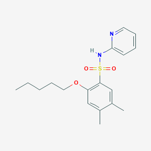 [(4,5-Dimethyl-2-pentyloxyphenyl)sulfonyl]-2-pyridylamine