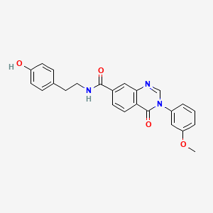 molecular formula C24H21N3O4 B15106188 N-[2-(4-hydroxyphenyl)ethyl]-3-(3-methoxyphenyl)-4-oxo-3,4-dihydroquinazoline-7-carboxamide 