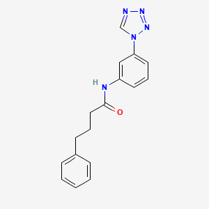 4-phenyl-N-[3-(1H-tetrazol-1-yl)phenyl]butanamide