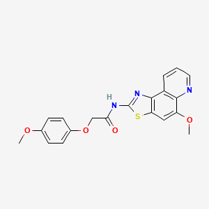 2-(4-methoxyphenoxy)-N-[(2Z)-5-methoxy[1,3]thiazolo[4,5-f]quinolin-2(1H)-ylidene]acetamide