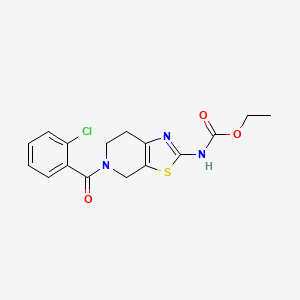 Ethyl (5-(2-chlorobenzoyl)-4,5,6,7-tetrahydrothiazolo[5,4-c]pyridin-2-yl)carbamate