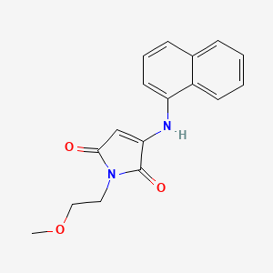 molecular formula C17H16N2O3 B15106230 1-(2-methoxyethyl)-3-(naphthalen-1-ylamino)-1H-pyrrole-2,5-dione 