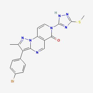 molecular formula C19H14BrN7OS B15106234 C19H14BrN7OS 