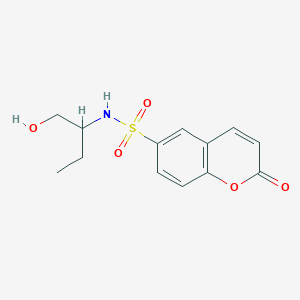 molecular formula C13H15NO5S B15106307 6-{[(1-Ethyl-2-hydroxyethyl)amino]sulfonyl}chromen-2-one 