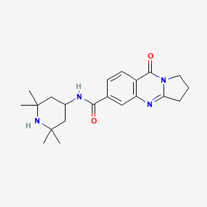 9-oxo-N-(2,2,6,6-tetramethylpiperidin-4-yl)-1,2,3,9-tetrahydropyrrolo[2,1-b]quinazoline-6-carboxamide