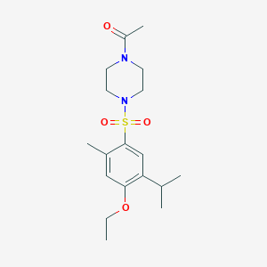 1-Acetyl-4-{[4-ethoxy-2-methyl-5-(methylethyl)phenyl]sulfonyl}piperazine