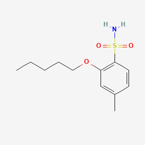 molecular formula C12H19NO3S B15106327 4-Methyl-2-pentyloxybenzenesulfonamide 