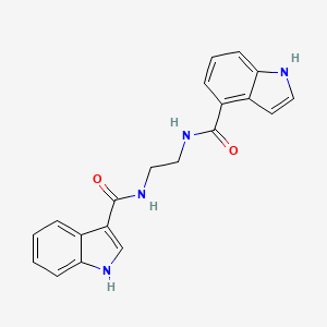 molecular formula C20H18N4O2 B15106331 N-{2-[(1H-indol-4-ylcarbonyl)amino]ethyl}-1H-indole-3-carboxamide 