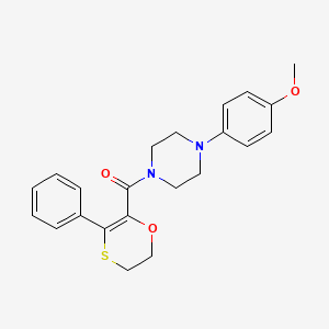 molecular formula C22H24N2O3S B15106336 [4-(4-Methoxyphenyl)piperazin-1-yl](3-phenyl-5,6-dihydro-1,4-oxathiin-2-yl)methanone 