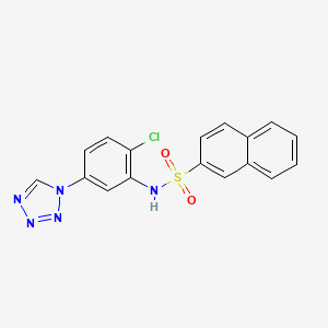 molecular formula C17H12ClN5O2S B15106348 N-[2-chloro-5-(1H-tetrazol-1-yl)phenyl]naphthalene-2-sulfonamide 