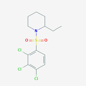 molecular formula C13H16Cl3NO2S B15106361 2-Ethyl-1-(2,3,4-trichlorobenzenesulfonyl)piperidine 