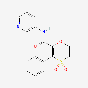 3-phenyl-N-(pyridin-3-yl)-5,6-dihydro-1,4-oxathiine-2-carboxamide 4,4-dioxide