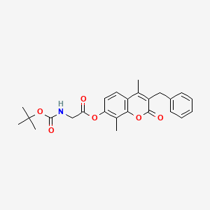 3-benzyl-4,8-dimethyl-2-oxo-2H-chromen-7-yl N-(tert-butoxycarbonyl)glycinate