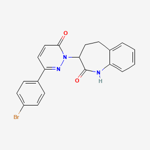 molecular formula C20H16BrN3O2 B15106414 6-(4-bromophenyl)-2-(2-hydroxy-4,5-dihydro-3H-1-benzazepin-3-yl)pyridazin-3(2H)-one 