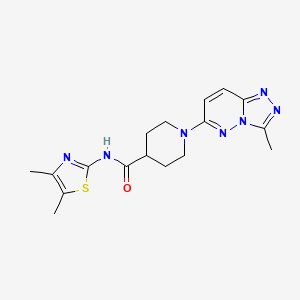 molecular formula C17H21N7OS B15106420 N-(4,5-dimethyl-1,3-thiazol-2-yl)-1-(3-methyl[1,2,4]triazolo[4,3-b]pyridazin-6-yl)piperidine-4-carboxamide 