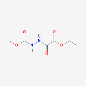 molecular formula C6H10N2O5 B15106429 (N'-Methoxycarbonyl-hydrazino)-oxo-acetic acid ethyl ester 