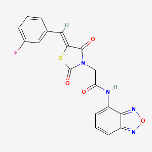 molecular formula C18H11FN4O4S B15106435 N-(2,1,3-benzoxadiazol-4-yl)-2-[(5Z)-5-(3-fluorobenzylidene)-2,4-dioxo-1,3-thiazolidin-3-yl]acetamide 