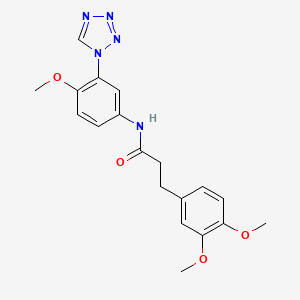 molecular formula C19H21N5O4 B15106451 3-(3,4-dimethoxyphenyl)-N-[4-methoxy-3-(1H-tetrazol-1-yl)phenyl]propanamide 