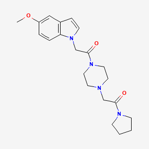 2-(5-methoxy-1H-indol-1-yl)-1-{4-[2-oxo-2-(pyrrolidin-1-yl)ethyl]piperazin-1-yl}ethanone