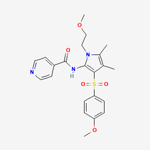 N-{1-(2-methoxyethyl)-3-[(4-methoxyphenyl)sulfonyl]-4,5-dimethyl-1H-pyrrol-2-yl}pyridine-4-carboxamide