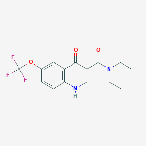 molecular formula C15H15F3N2O3 B15106501 N,N-diethyl-4-hydroxy-6-(trifluoromethoxy)quinoline-3-carboxamide 