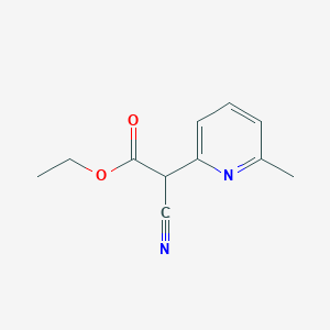 molecular formula C11H12N2O2 B1510651 Ethyl 2-cyano-2-(6-methylpyridin-2-yl)acetate CAS No. 91350-99-1