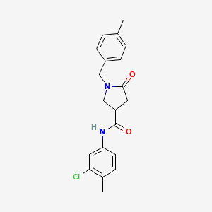 N-(3-chloro-4-methylphenyl)-1-(4-methylbenzyl)-5-oxopyrrolidine-3-carboxamide