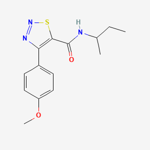 molecular formula C14H17N3O2S B15106546 N-(butan-2-yl)-4-(4-methoxyphenyl)-1,2,3-thiadiazole-5-carboxamide 