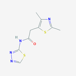 2-(2,4-dimethyl-1,3-thiazol-5-yl)-N-[(2E)-1,3,4-thiadiazol-2(3H)-ylidene]acetamide