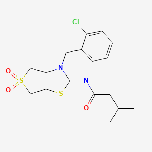 N-[(2Z)-3-(2-chlorobenzyl)-5,5-dioxidotetrahydrothieno[3,4-d][1,3]thiazol-2(3H)-ylidene]-3-methylbutanamide