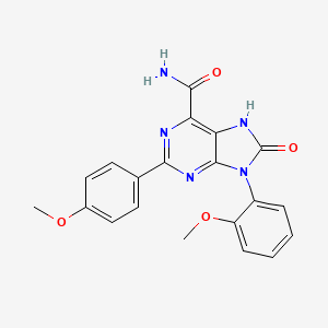 9-(2-methoxyphenyl)-2-(4-methoxyphenyl)-8-oxo-8,9-dihydro-7H-purine-6-carboxamide