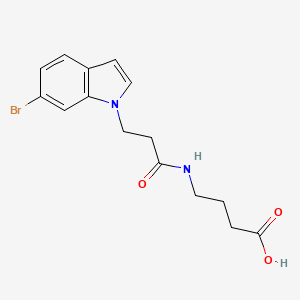 molecular formula C15H17BrN2O3 B15106606 4-{[3-(6-bromo-1H-indol-1-yl)propanoyl]amino}butanoic acid 