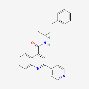 molecular formula C25H23N3O B15106613 N-(4-phenylbutan-2-yl)-2-(pyridin-4-yl)quinoline-4-carboxamide 